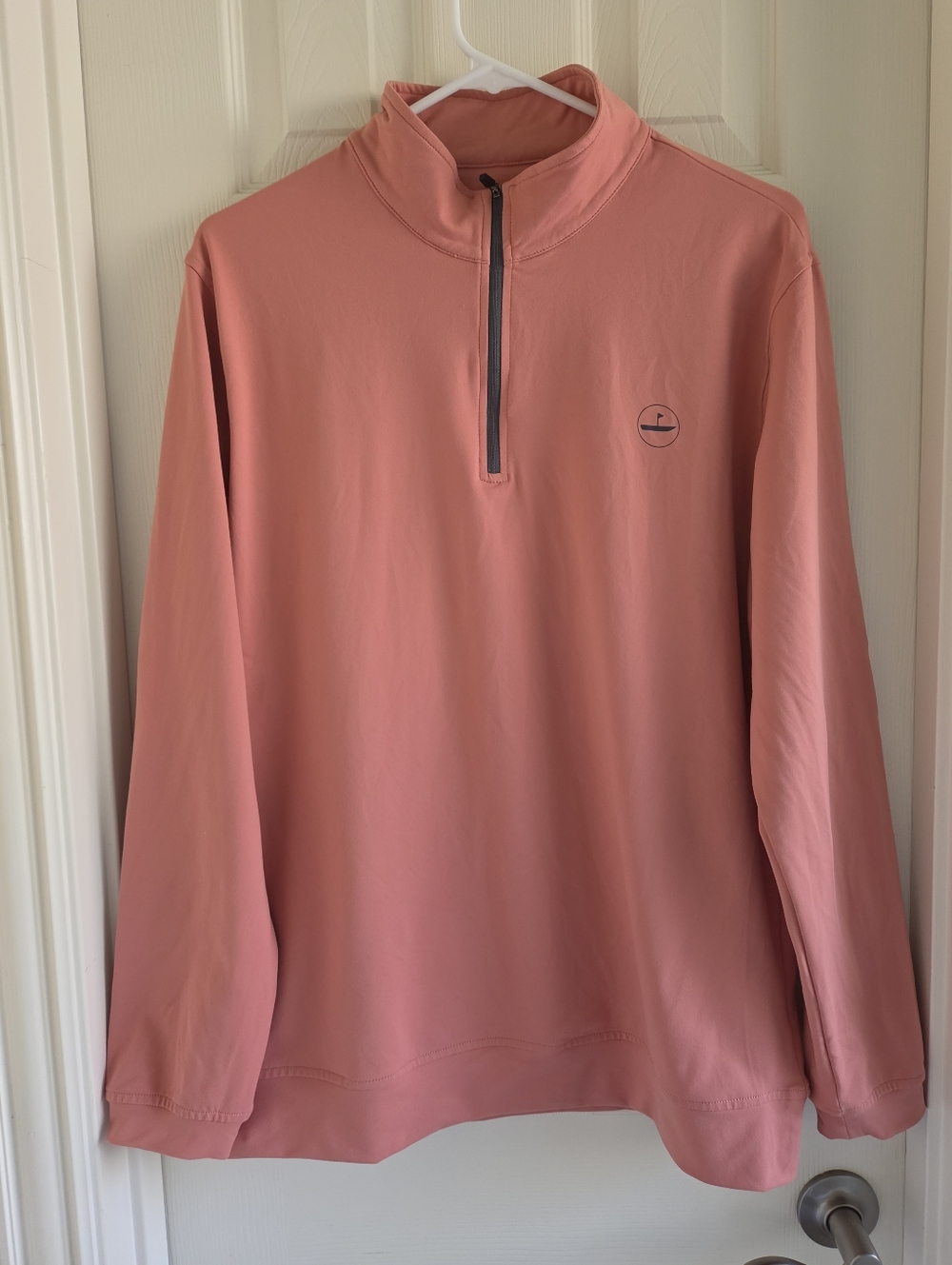 Catch + Club Men's 1/4 Zip Golf Pullover Light Rust Coral‎ Size M